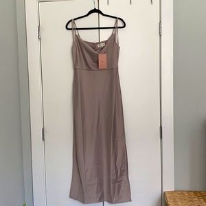 Cali Satin Charmeuse Midi Dress